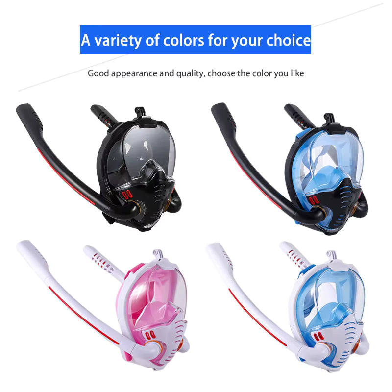 Masque de Plongée Snorkeling Double Tube